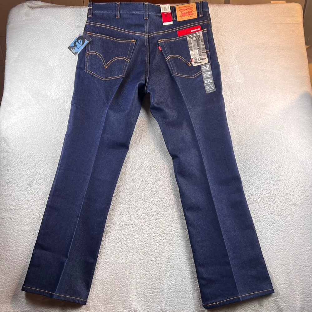 VTG Levis 517 Boot Cut Jeans Mens 40x32 Indigo Deadstock 2000's 00517-2017 NWT